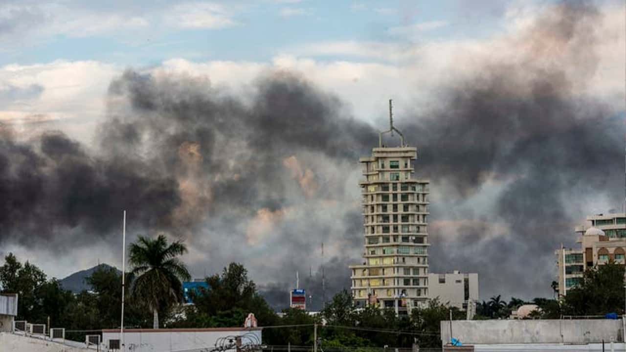 Photo of clouds of smoke in Mexico