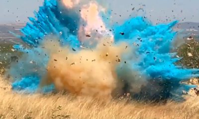 Photo of a gender reveal event