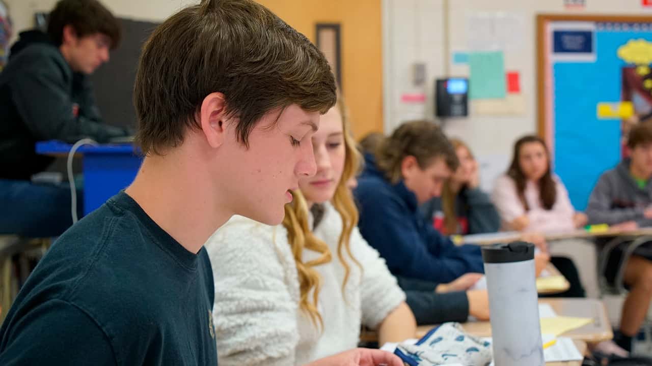 Photo of tenth-grader Landon Hackney