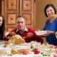 Photo of a family at Thanksgiving dinner
