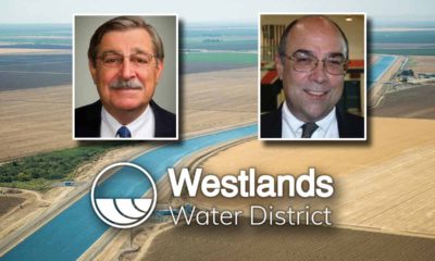 Composite image of Don Peracchi, Daniel Errotabere and the Westlands Water District logo