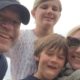 Photo of Laura Holmes Haddad’s husband, Munir, daughter Penelope, and son Roman