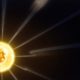 Photo of flips in the direction of the magnetic field embedded in the solar wind