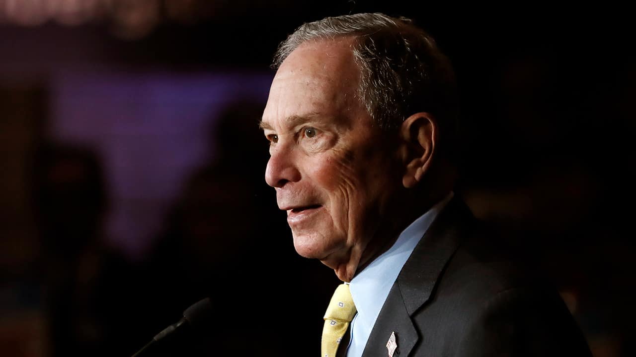 Photo of Democratic presidential contender Michael Bloomberg