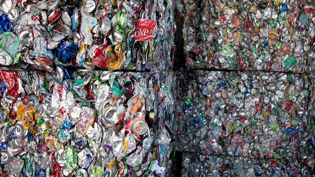 Photo of crushed cans