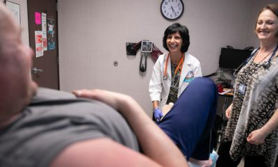 Photo of a nurse practitioner and a nurse practitioner student during an office visit