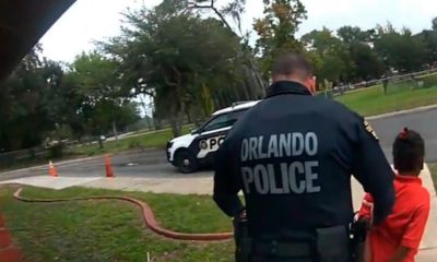 Photo of Orlando police officer Dennis Turner arresting a 6 year old girl