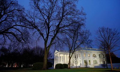 Photo of the White House at night
