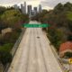 Photo of the 110 Harbor Freeway toward downtown during mid-afternoon in Los Angeles