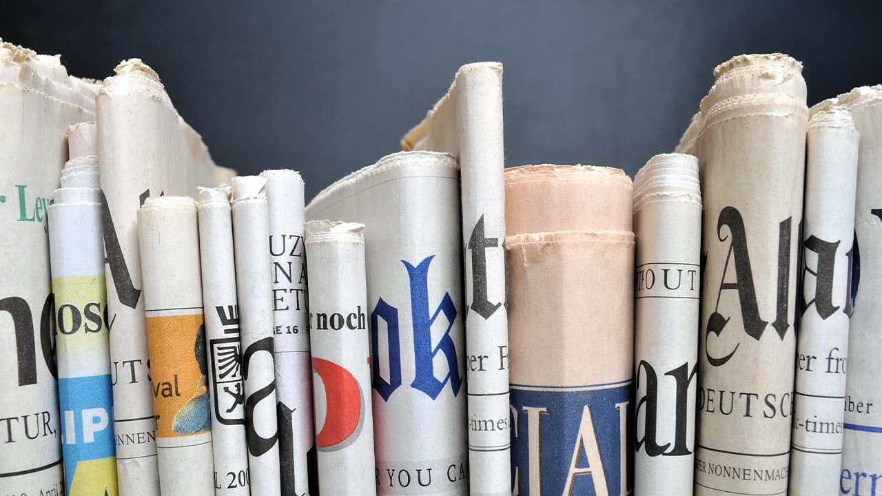 Photo of newspapers