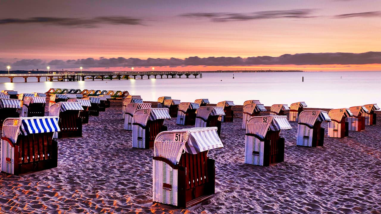 Photo of the Timmendorfer Strand at the Baltic Sea, northern Germany