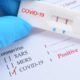 Photo of test sample marked positive for the coronavirus