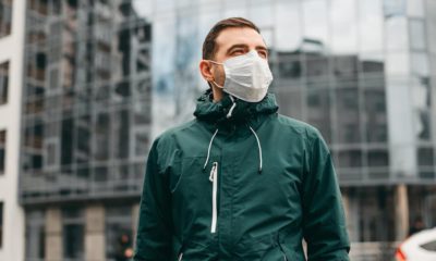 Photo of a man wearing a face mask