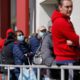 Photo of people waiting in line for help with unemployment in Las Vegas