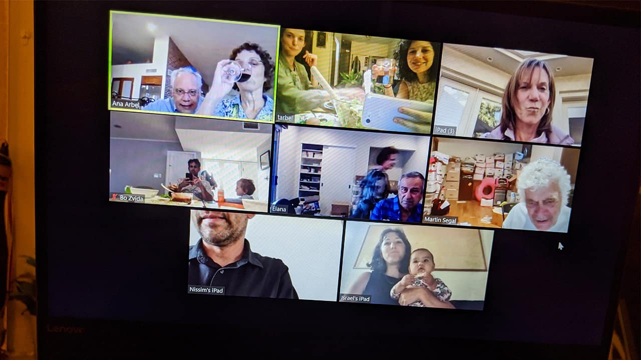 Photo of a Zoom video call