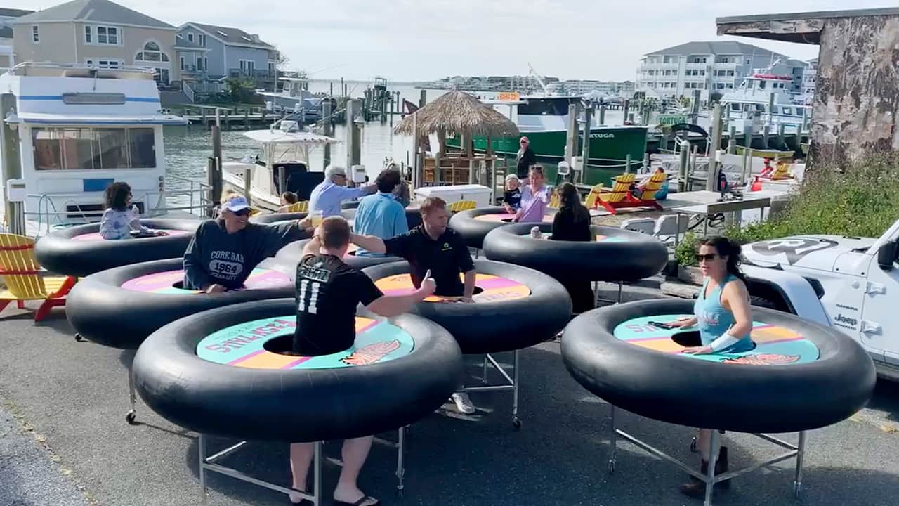 Photo of bumper tables in Ocean City
