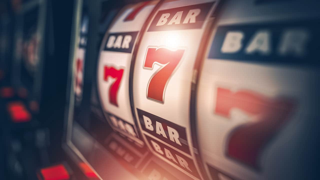 Photo of a slot machine close up