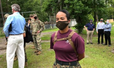 Photo of a Marine wearing a face mask