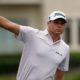 Image of PGA Tour player Nick Watney signaling after a tee shot