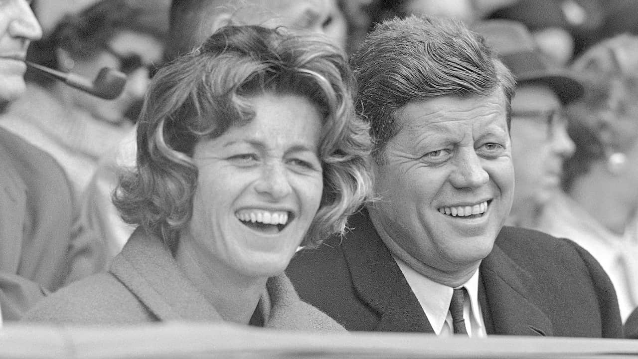 Photo of President John F. Kennedy and his sister, Jean Kennedy Smith