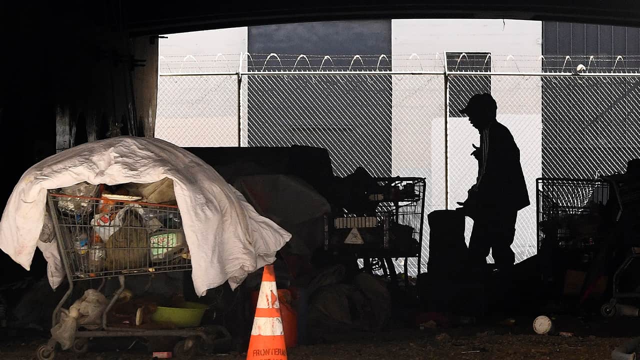 Photo of a homeless camp in LA