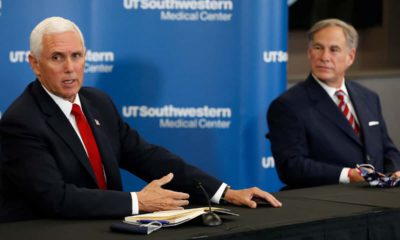 Photo of VP Mike Pence and Texas Gov. Greg Abbott