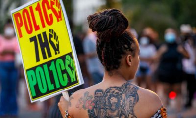 Photo of a protester in Washington