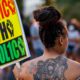 Photo of a protester in Washington