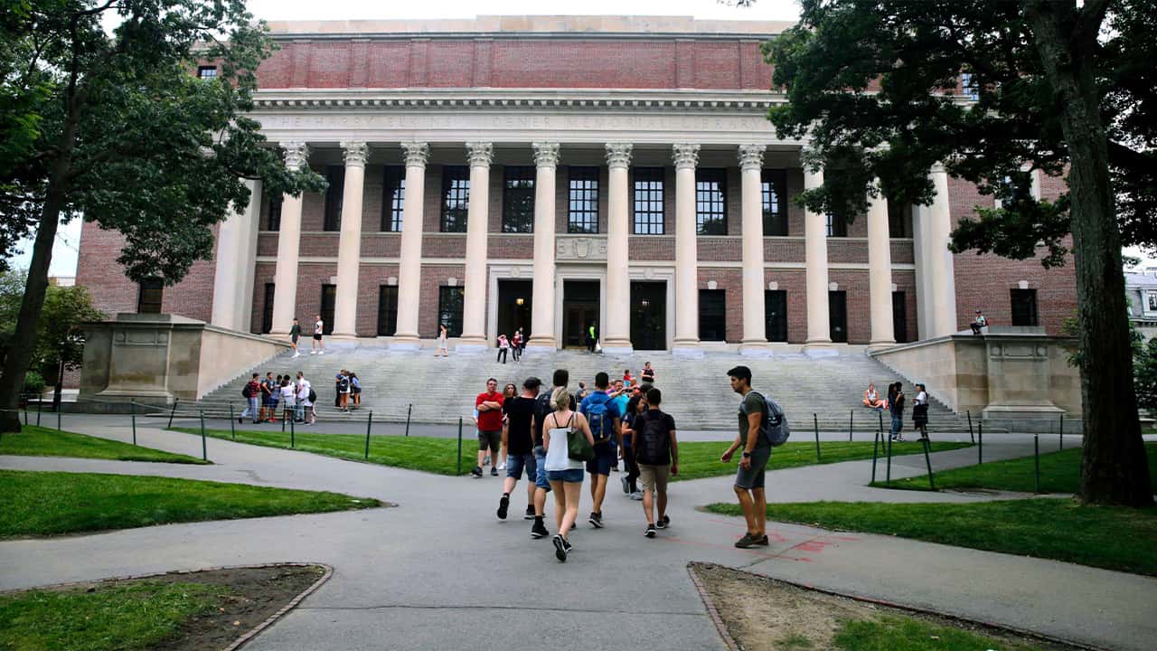 Photo of students at Harvard University