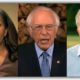 Photo of former first lady Michelle Obama, Sen. Bernie Sanders, I-Vt., and former Republican Ohio Gov. John Kasich