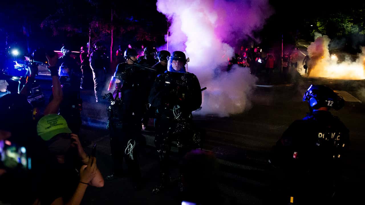Photo of protests in Portland
